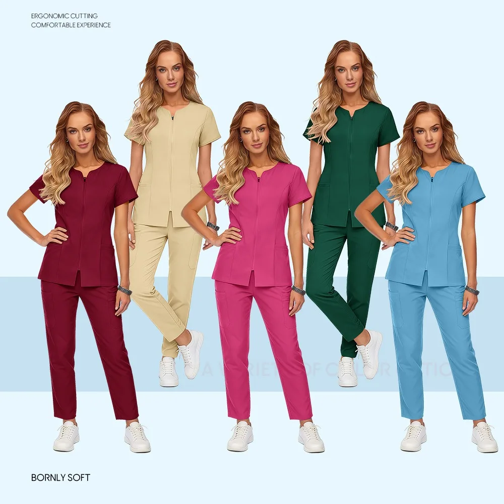 nurse-uniforms-woman-short-sleeve-v-neck-top-scrubs-jogger-pants-medical-scrubs-set-women-summer-casual-uniformes-clinicos-suit