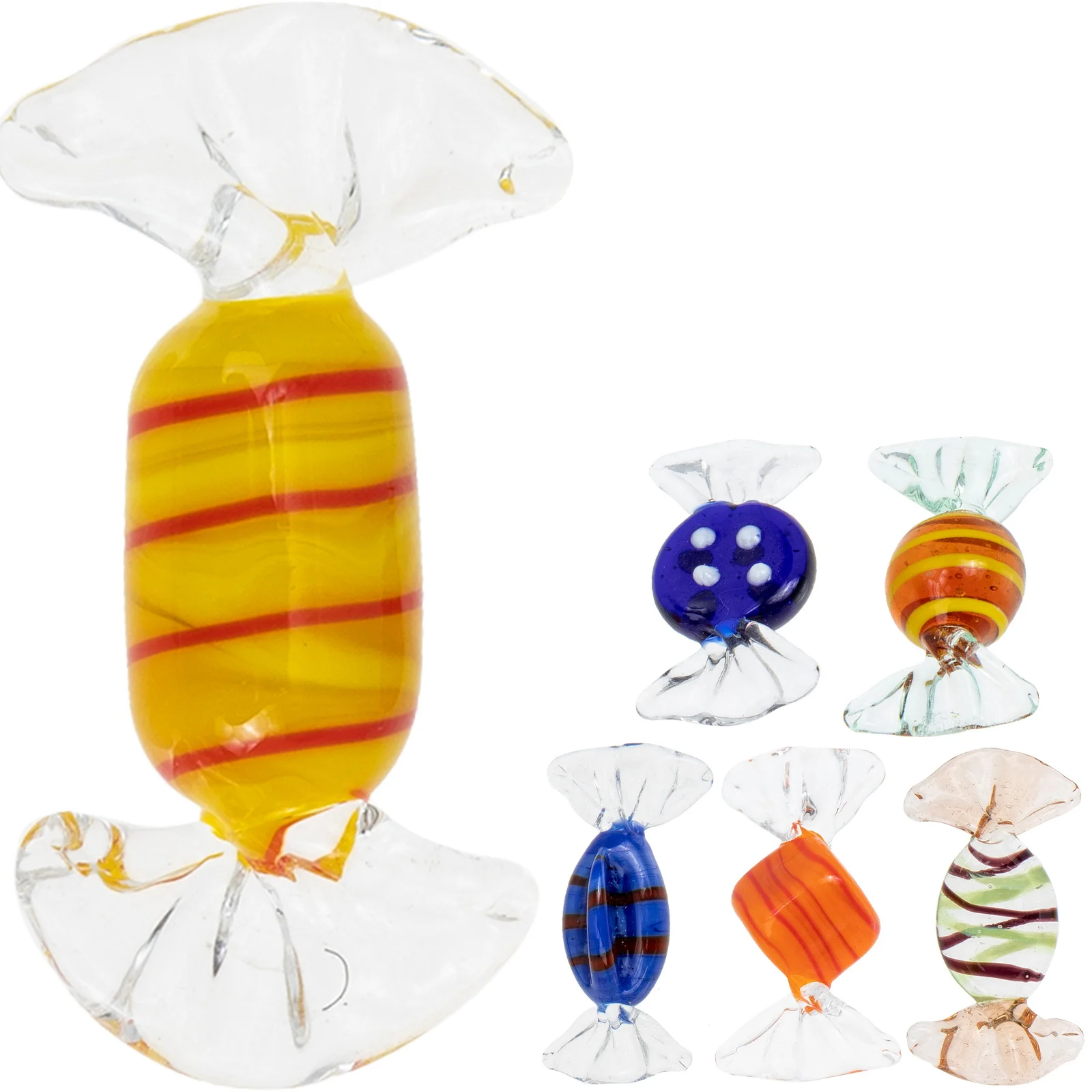 

6Pcs Mini Candy Ornaments Creative Desktop Decor Christmas Party Candy Craft Ornament Exquisite Sugar Shaped Decoration