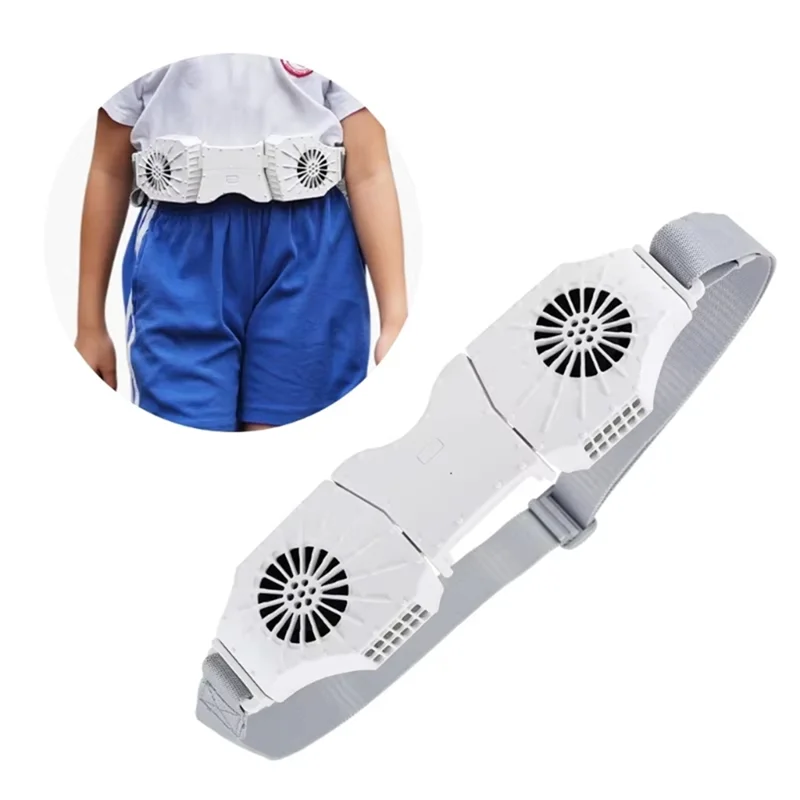 ABBK-Ventilatore da cintura portatile,Ventilatore da cintura ricaricabile con clip con tecnologia di circolazione dell'aria, ideale per attività all'aperto e lavoro