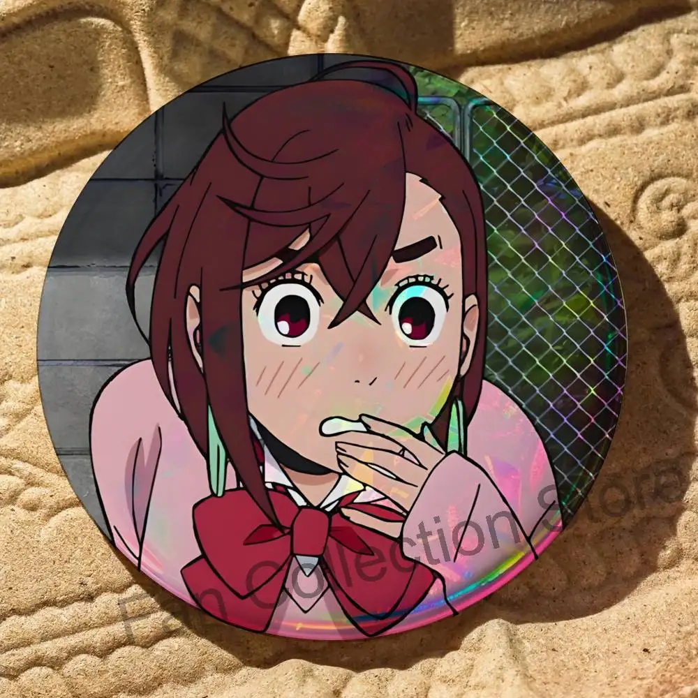 M-Momo Ayase Anime Badges Creative Tinplate Button Pins Brooch Creative Quotes Badge Clothes Backpack Jewelry Gift