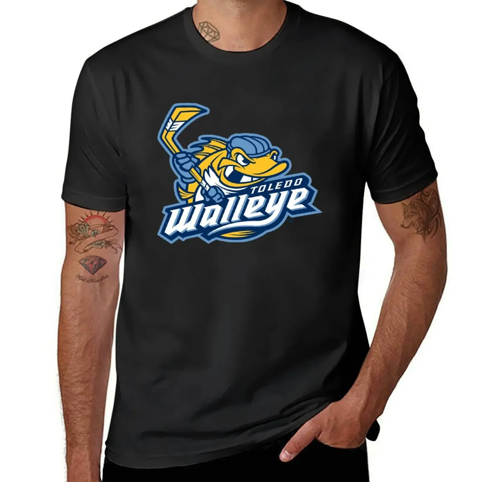 Toledo Walleye T-Shirt sports fans essential t shirt basketball graphic tees quick drying slim fit t shirts for men