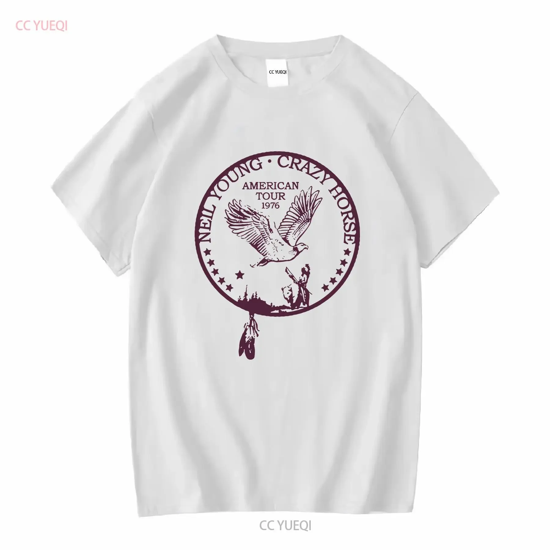 American Tour 1976 Neil Young Crazy Horse T shirt Billy Talbot Ralph Molina vintage Washed Stretched Comfortable Soft