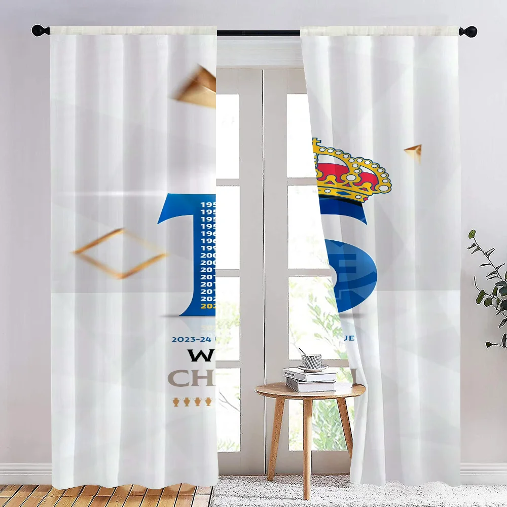 Long Curtains for Living Room 2 Pieces Blackout Curtains Door Curtain  R-real M-madrid Cf Bedroom Decoration Partition Kitchen