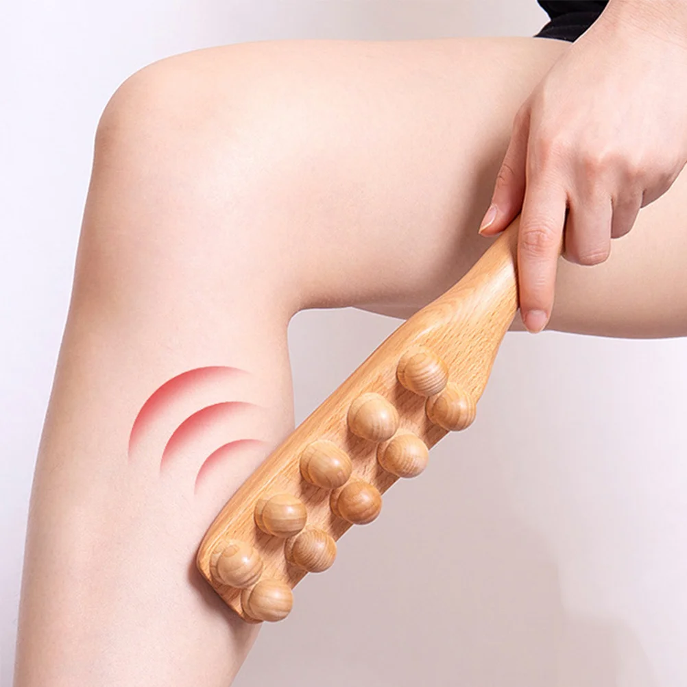 

Wooden Massage Stick Body Gua Sha Hammer Full Body Shaping Tool for Meridian Dredging Self Massage Roller for Home Office Car
