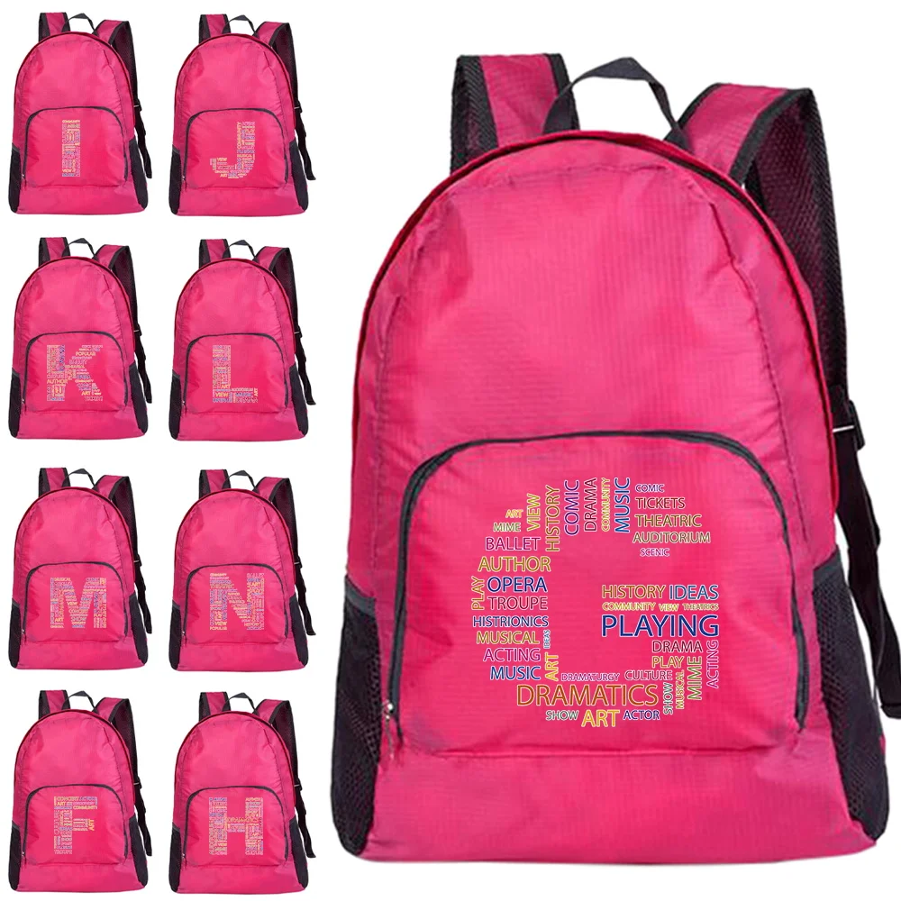 

Hiking Daypack Foldable Company Activity Outdoor Travel Bag S Reusable Eco-friendly Storage Backpack Text Printing Serie