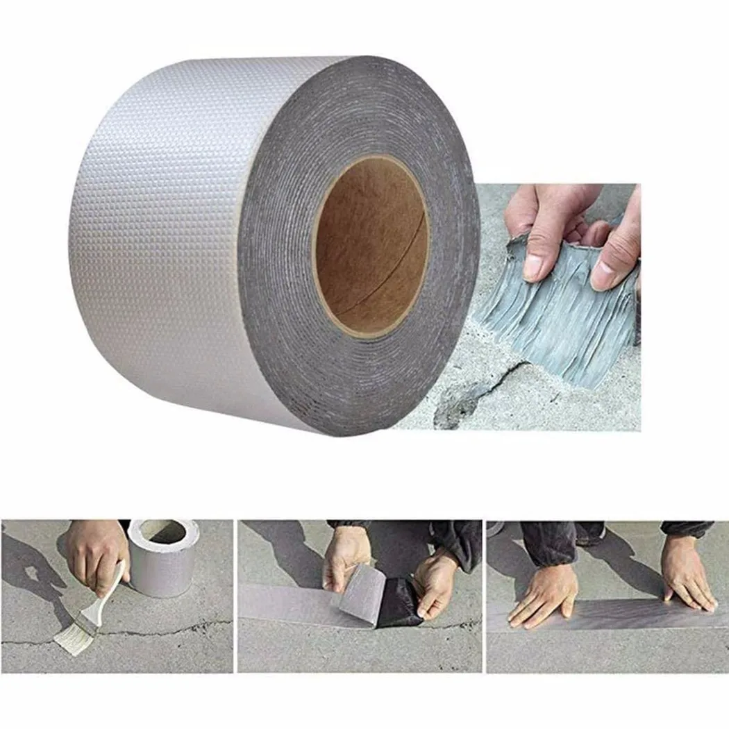 Cinta adhesiva multiusos, resistente al agua, impermeable, goma de butilo hermética, papel de aluminio totalmente pegado