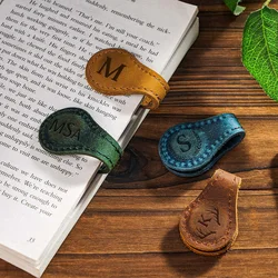 Personalized Leather Magnetic with Name, Vintage Handmade Page Divider Bookmark Dual-side, Reader Gifts for Best  Man, Groomsman
