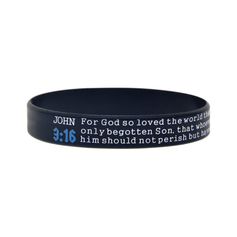 JEREMIAH 29:11 JOHN 3:16 PHILIPPIANS 4:13 MATTHEW 7:7 Silicone Bracelet Christian Bible Verse Wristband 4 Pcs