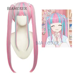RAS PAREO Cosplay Wigs Headwear Hairpin Heart Wing BanG Dream! RAISE A SUILEN Double Ponytail Blue Pink Synthetic Cosplay Wig