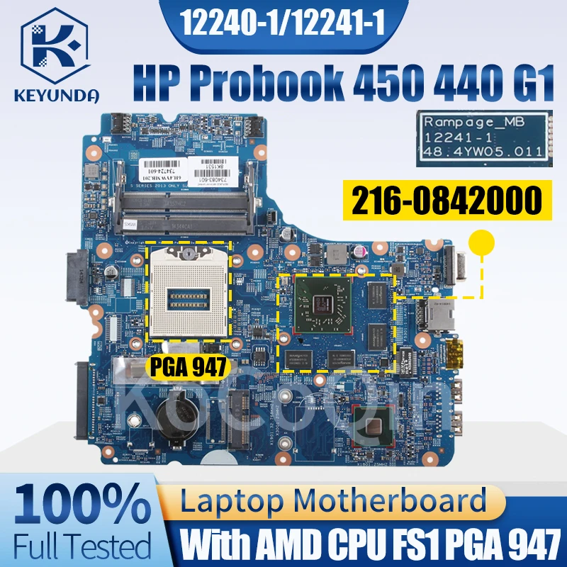 12241-1 12240-1 For HP Probook 450 440 G1 445 455 G1 Notebook Mainboard 734084-501 734725-001 722824-001Laptop Motherboard Test