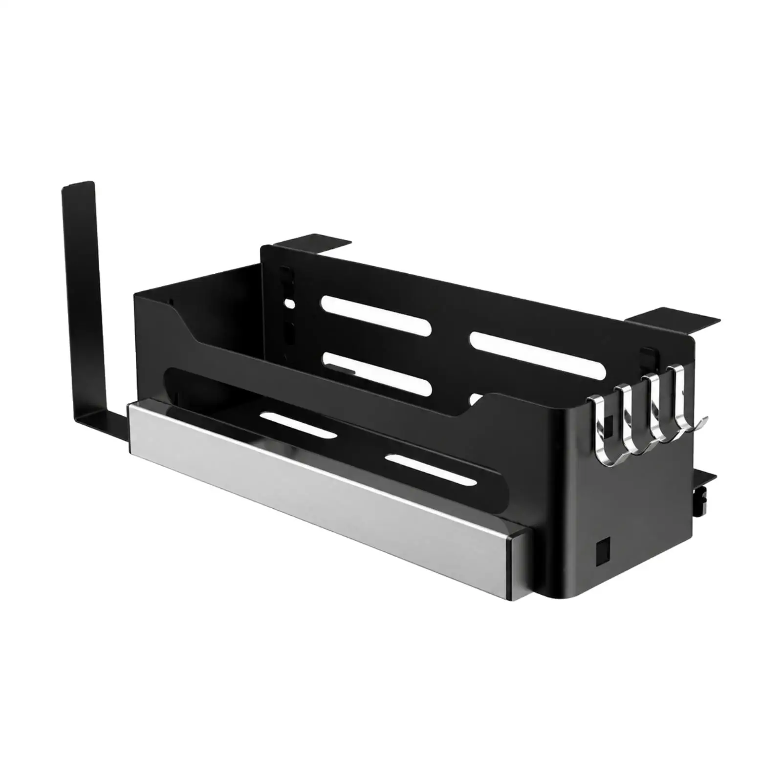 Space Saving BBQ Accessory Rack for Condiments and Cooking Tools with Removable Utensil Strip for Grill Setup
