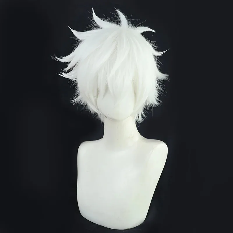 

2025 aaa Limit DEVIL GAME Time Agent Luguang Cosplay Styled Short Silver White Wig Halloween Carnival Party Props