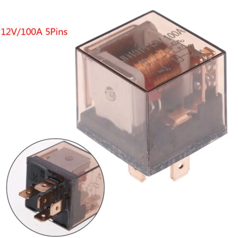 

1pcs Waterproof Automotive Relay With Indicator 5Pin Spdt Control Car Relays Electrical Components 12V 100A Relay