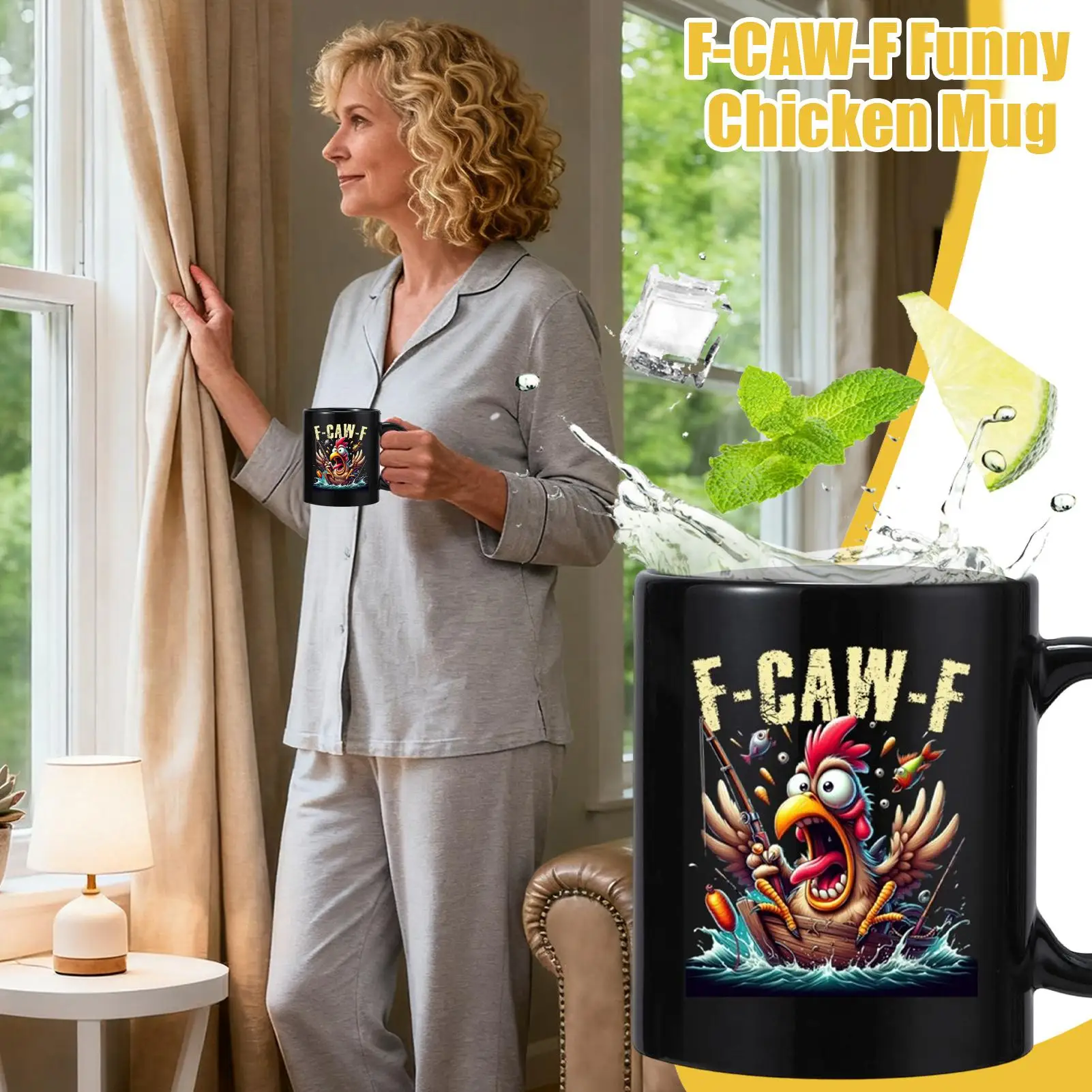 Ceramic Cup Funny 12 Oz Ceramic Chicken Cup Rooster Tea Mug For Coworkers Women Tea Work Coffee Milk Hot Cocoa Beverage Birthday
