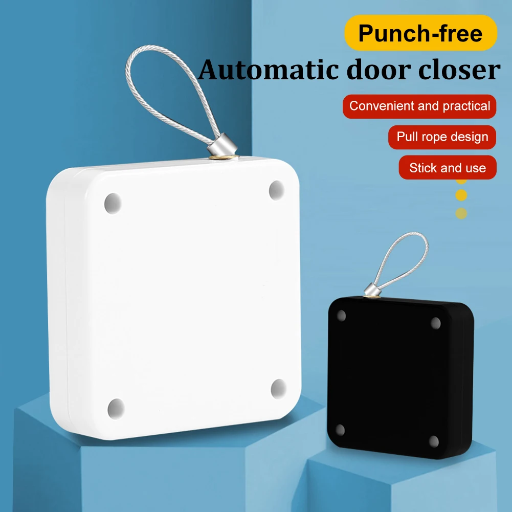 Punch-free Automatic Door Closer Automatically Close 500/800/1000g Pull Door Closers For Wooden Sliding Glass Metal Door