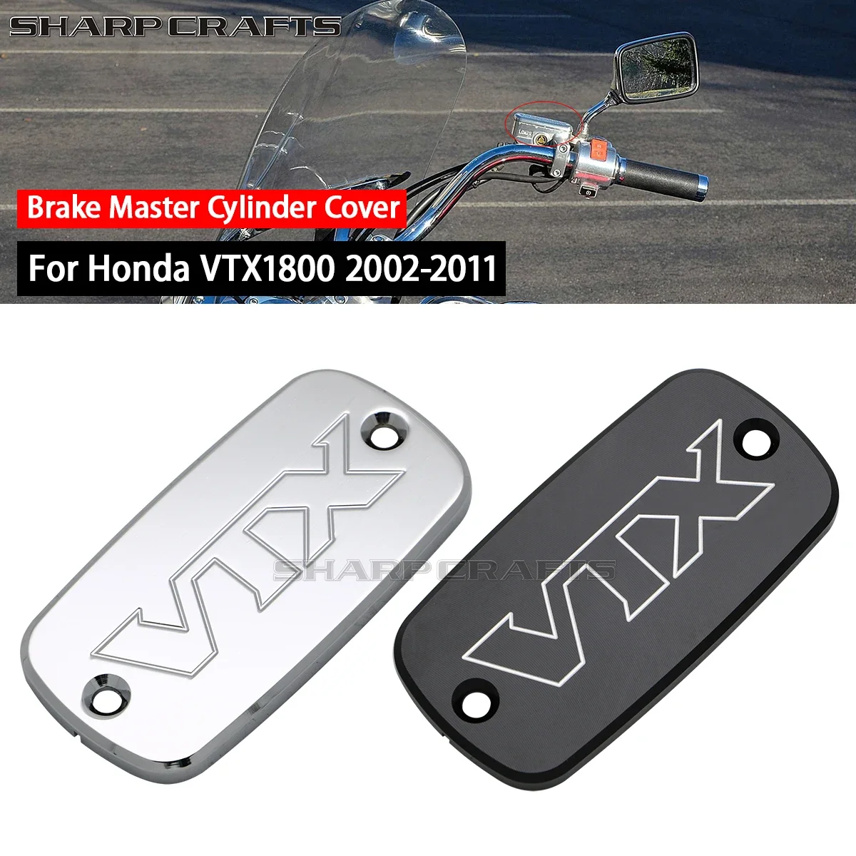 Front Billet Brake Master Cylinder Fluid Reservoir Cover Oil Cap Protector For Honda VTX1800 2002-2011 2010 2009 2008 2007 2006