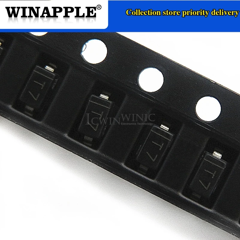 5pcs/lot 1N4148 1206 volume T4 1N5819 1206 volume S4 1N4007 1206 Volume A7 T7 BAT41ZFILM Z41 SOD-123