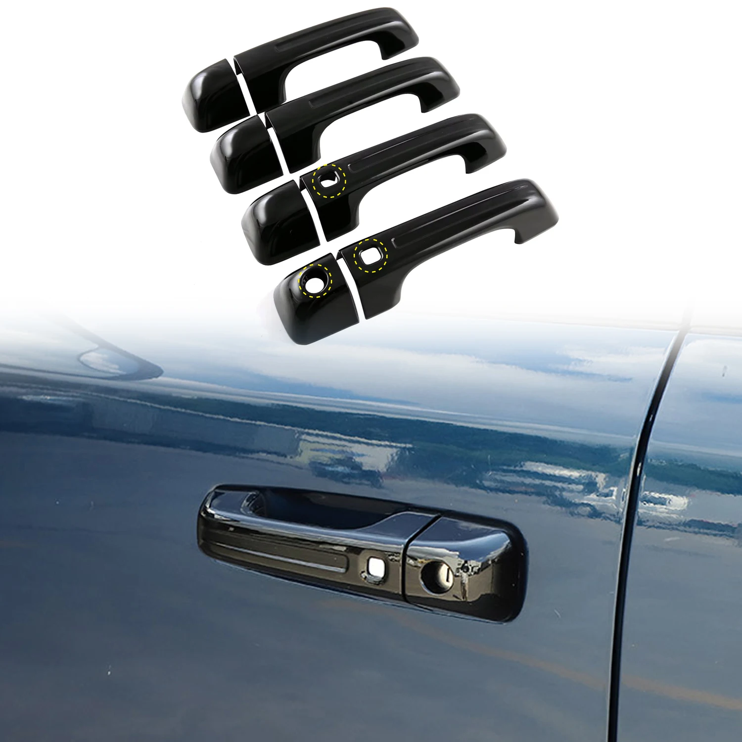 Для Ram TRX 2021 2022 2023 автомобильные аксессуары ABS пластиковая боковая дверная ручка крышка полоса отделка