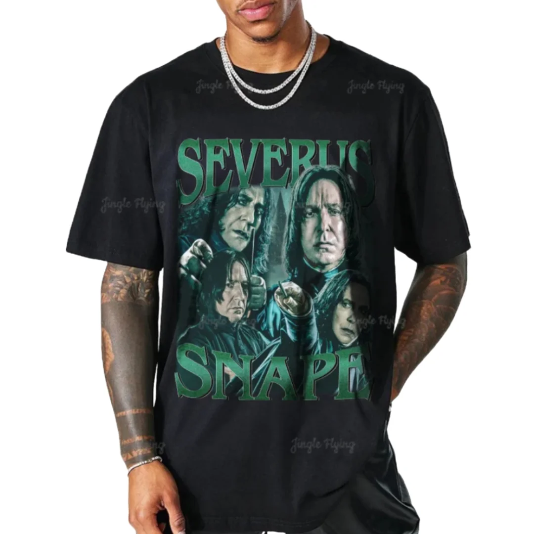 Limited Severus Snape Vintage T-Shirt Y2k 90s Design Graphic T-Shirt Homage Graphic Unisex Oversized Unisex Tee