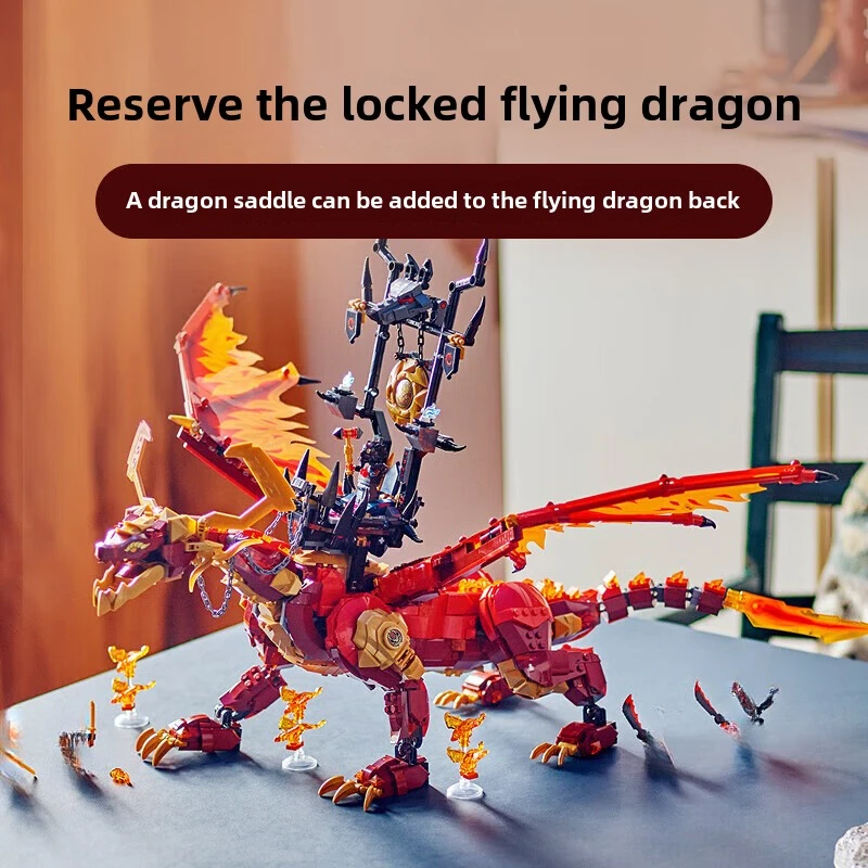 Zestaw kompatybilny z Quelldrache der Bewegung Source Dragon of Motion Kai Smith 71822, klocki konstrukcyjne Phantom, zabawka, prezent