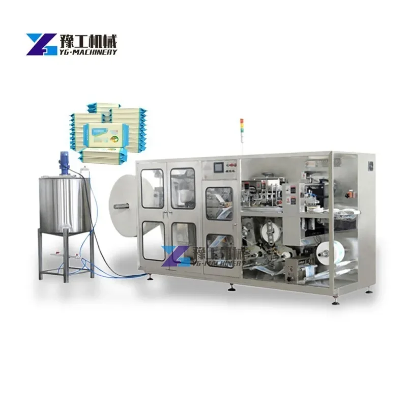 High Speed Desinfektion Wipes Cutting Machine Wet Wipes Machine Manufacturing Single Sachet Wet Wipe Tissue Making Machine