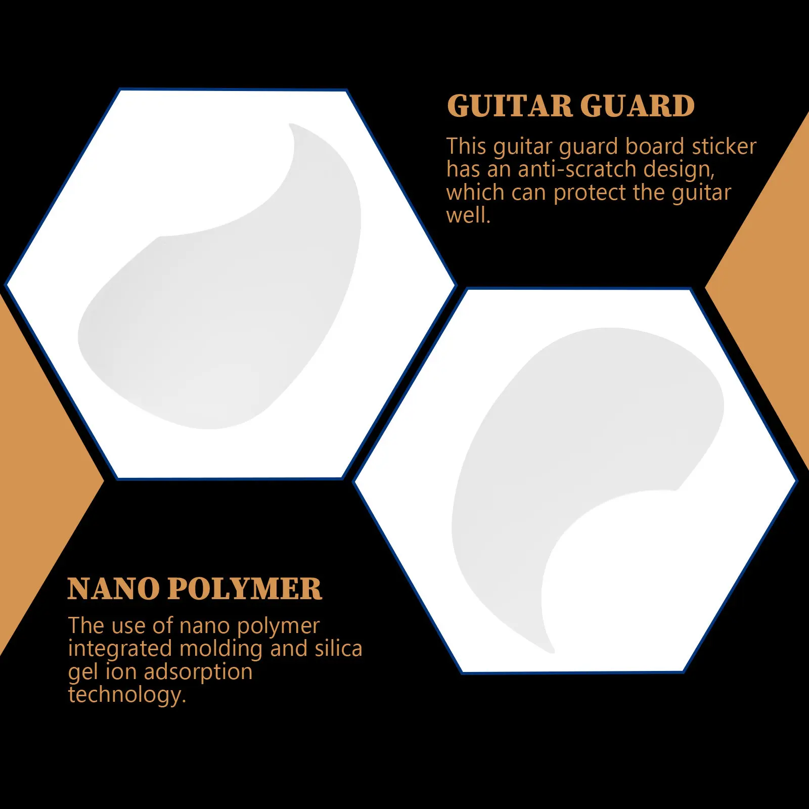 Acoustic Guitar Pickguard Sticker Transparent Self Adhesive Anti Scratch Protective Plate Decorative 1 Set