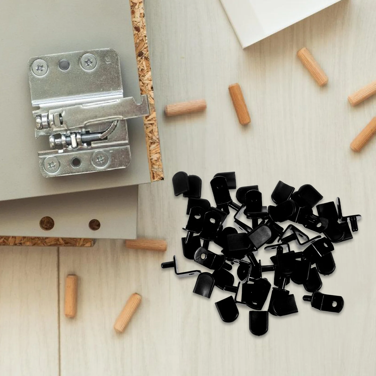 

50pcs L-Shaped Pins 5Mm Nail Head With Rubber Sleeve For Wood Shelving Cabinet Shelf Clips Metal Shelf Supports Pegs