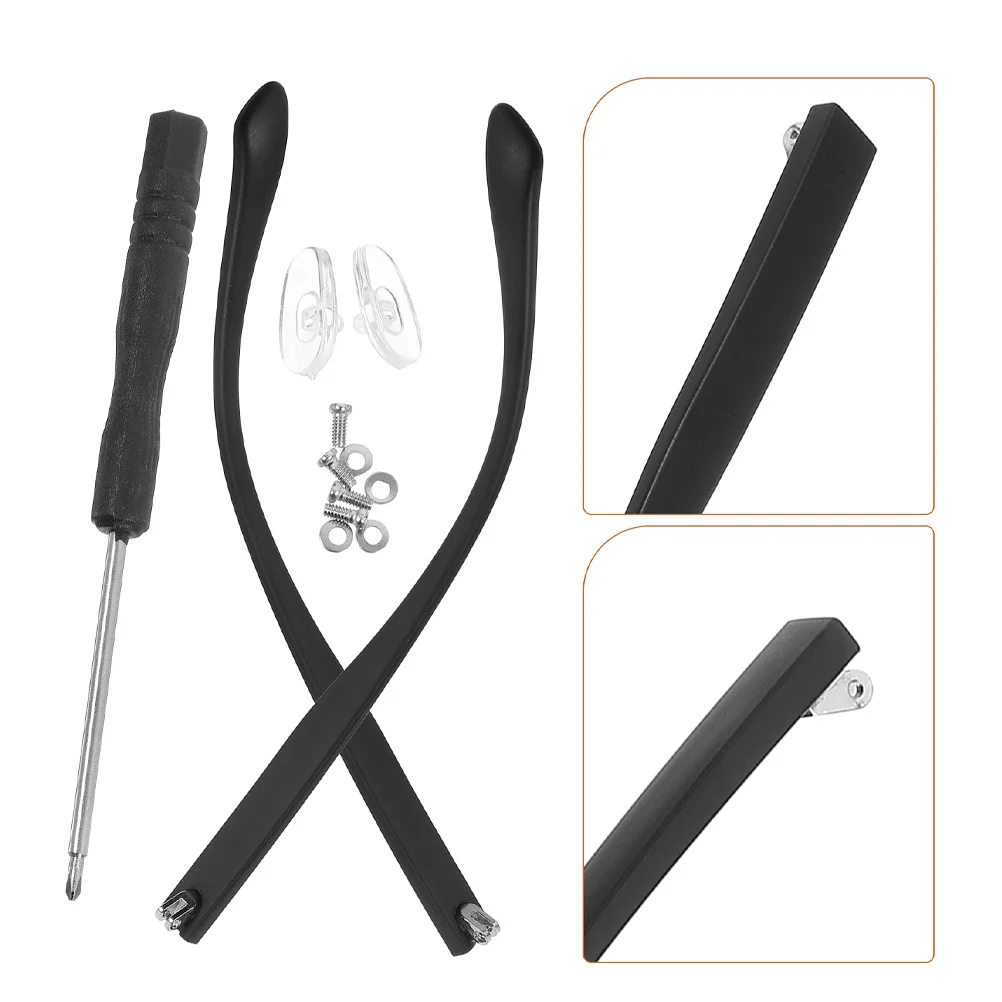 

Glasses Repair Kit Tr90 Replacement Temples Eyeglass Screws Nose Pads Screwdrivers Universal Fit Durable Eyewear