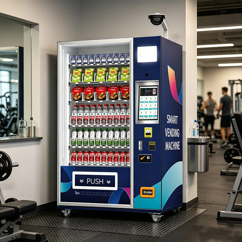Outdoor Waterproof Snack Beverage Vending Machine Cashless Touch Screen Automated Retail Vending Kiosk