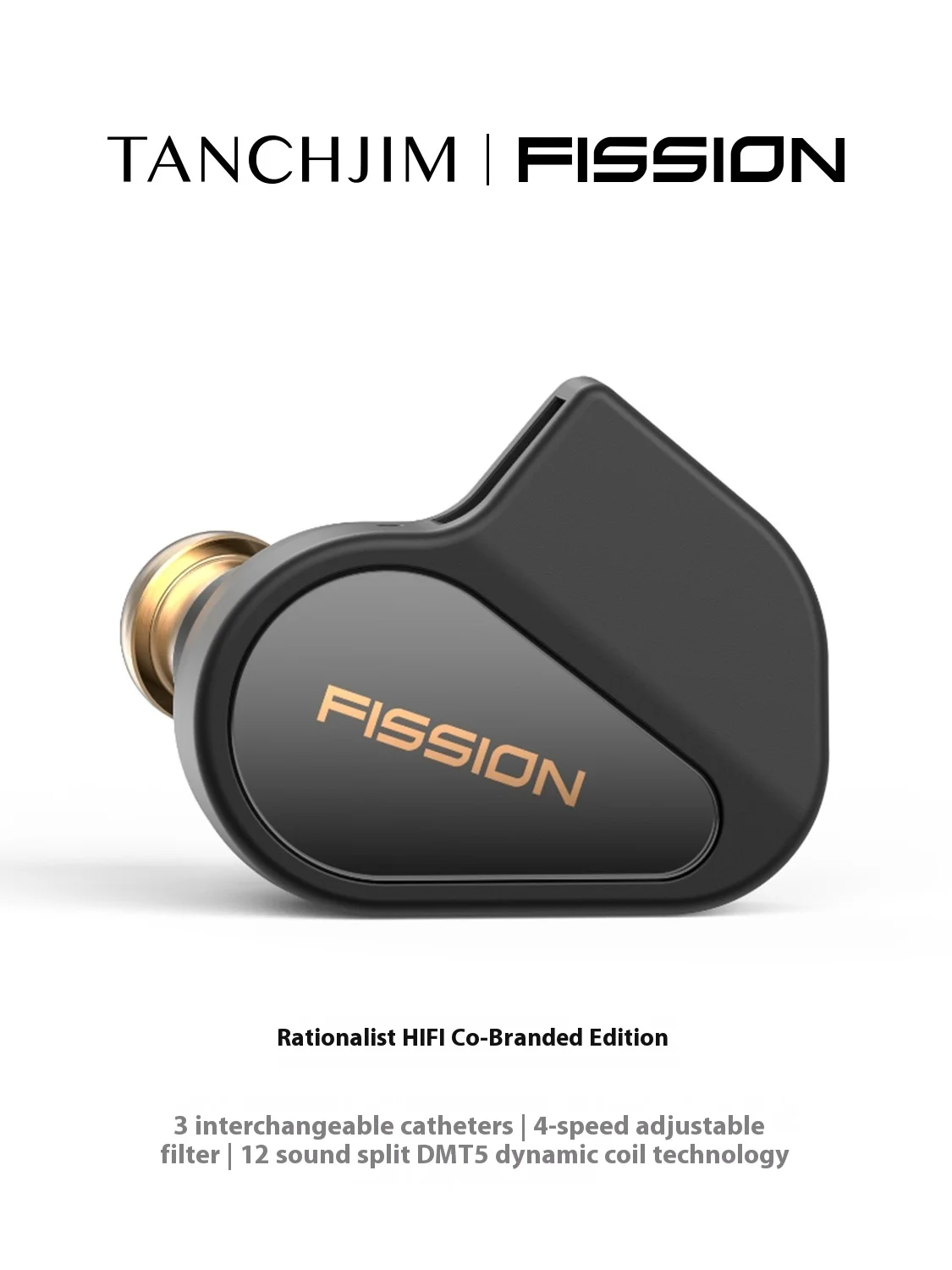 TANCHJIM FISSION Limited edition Wired Hifi Earphones For Gaming Music Ergonomic Design CNC Aluminum Alloy Customized Earphones