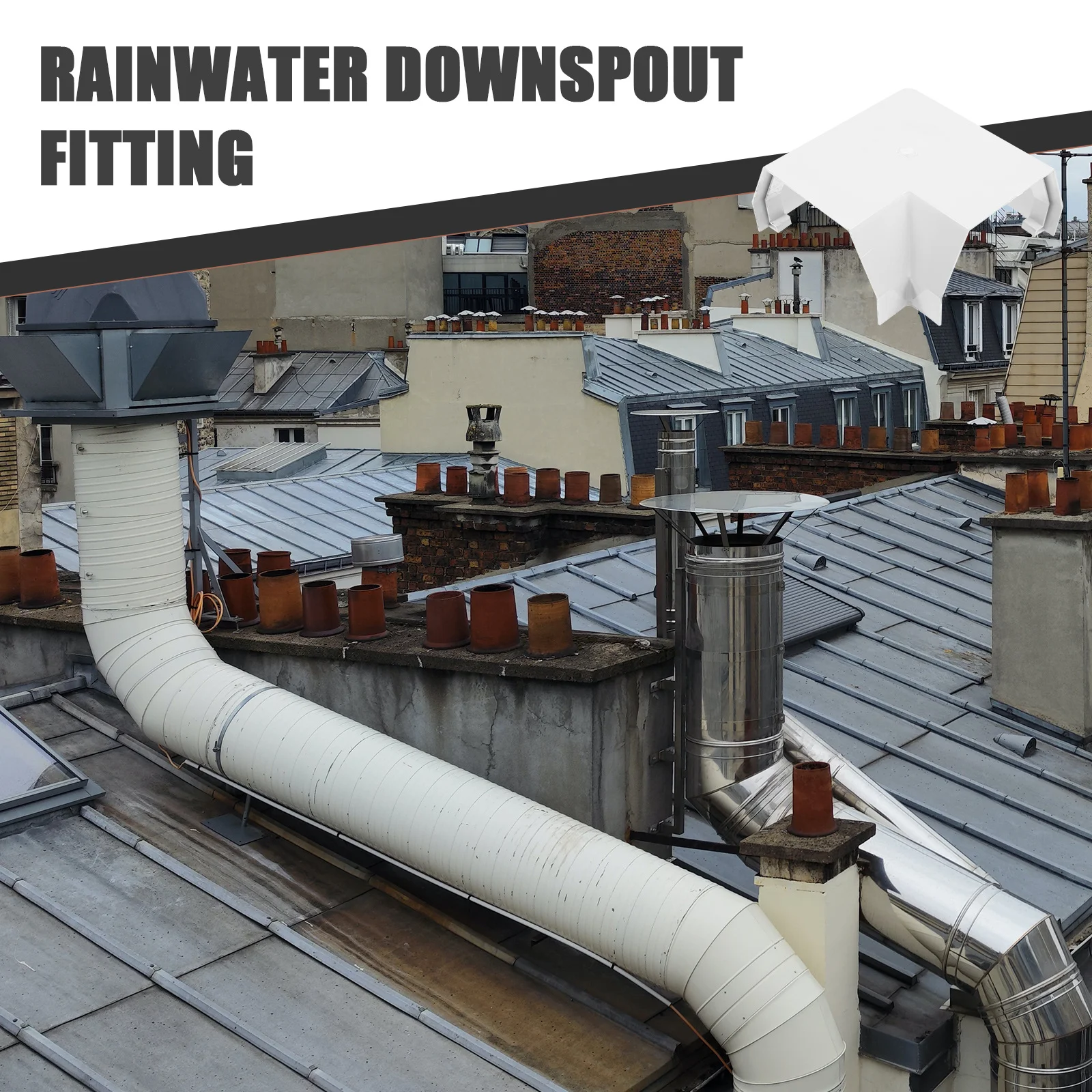 

Rain Gutter Connector Heavy Duty Plastic Roof Downspout Adapter Ideal for Outdoor Rainwater Drainage Accessory
