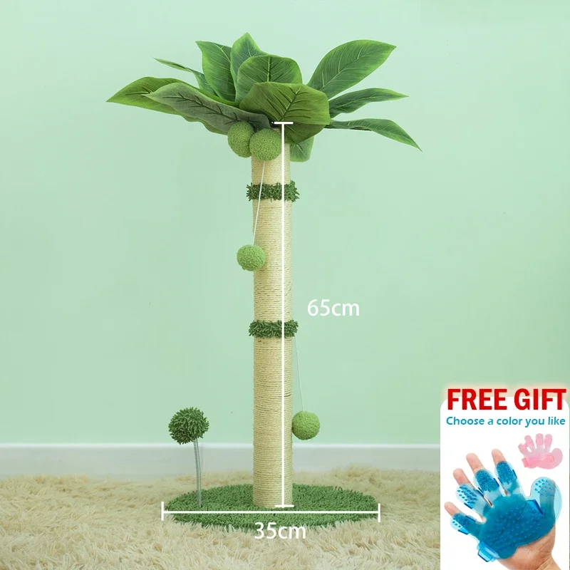 Cat Scratching Post for Cats Tree Catcus Cat Scratcher Posts Toy Cute Kitten Kitty Sisal Rope Scratch with Teaser Ball