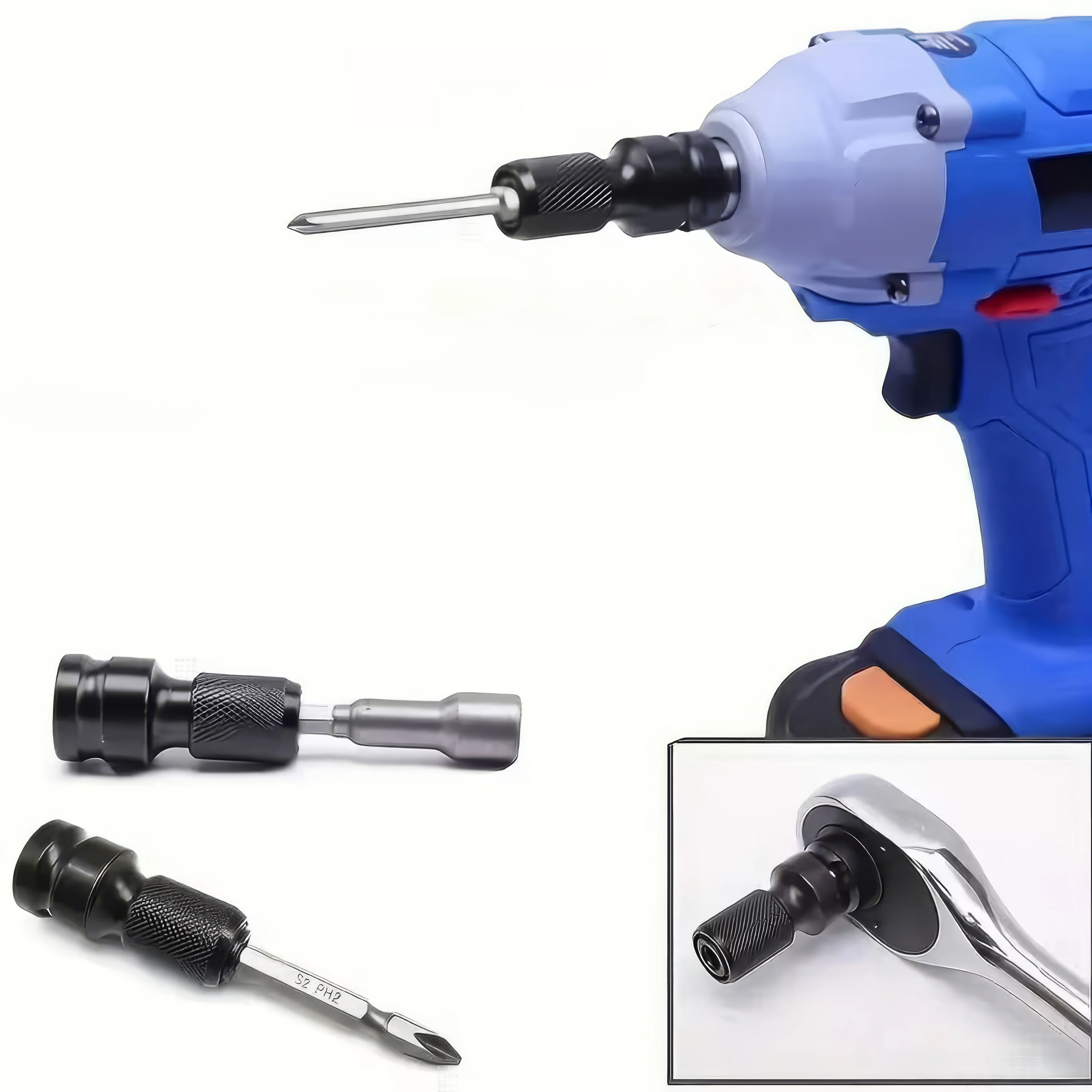 

1 насадка для электрического гайковерта, прочная стальная конструкция, адаптер для гайковерта, подходит для металлоконструкций