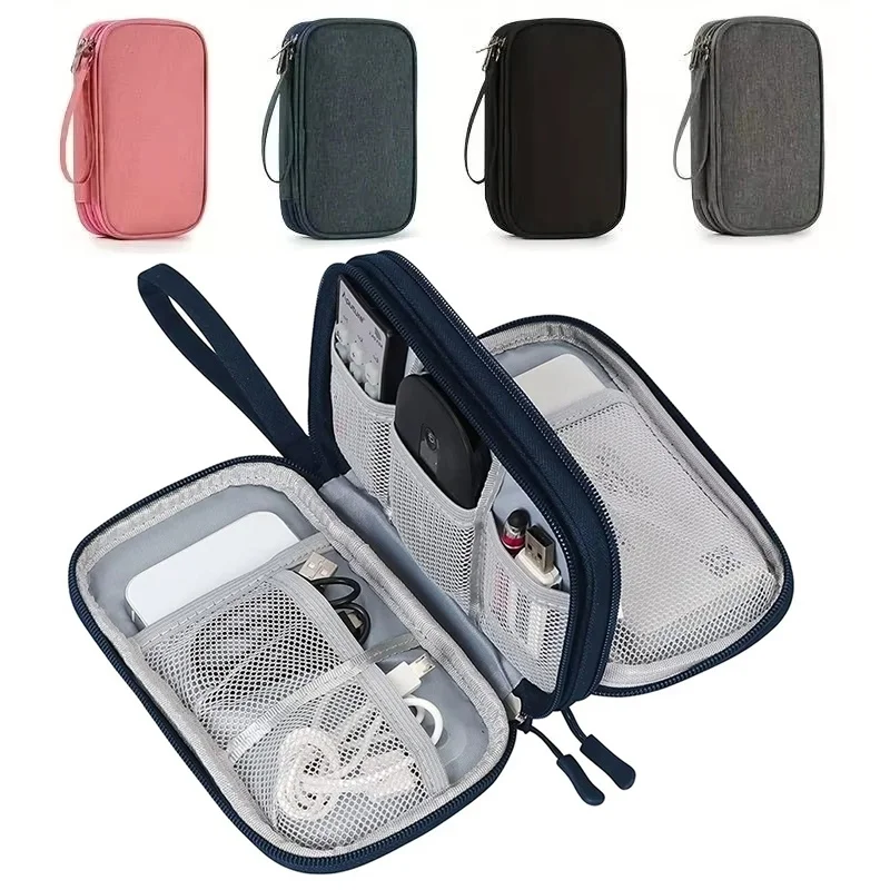 Waterproof Data Cable Storage Bag Portable Carry Case Travel Storage Bags Electronics Organizer For USB Data Cable Accessories