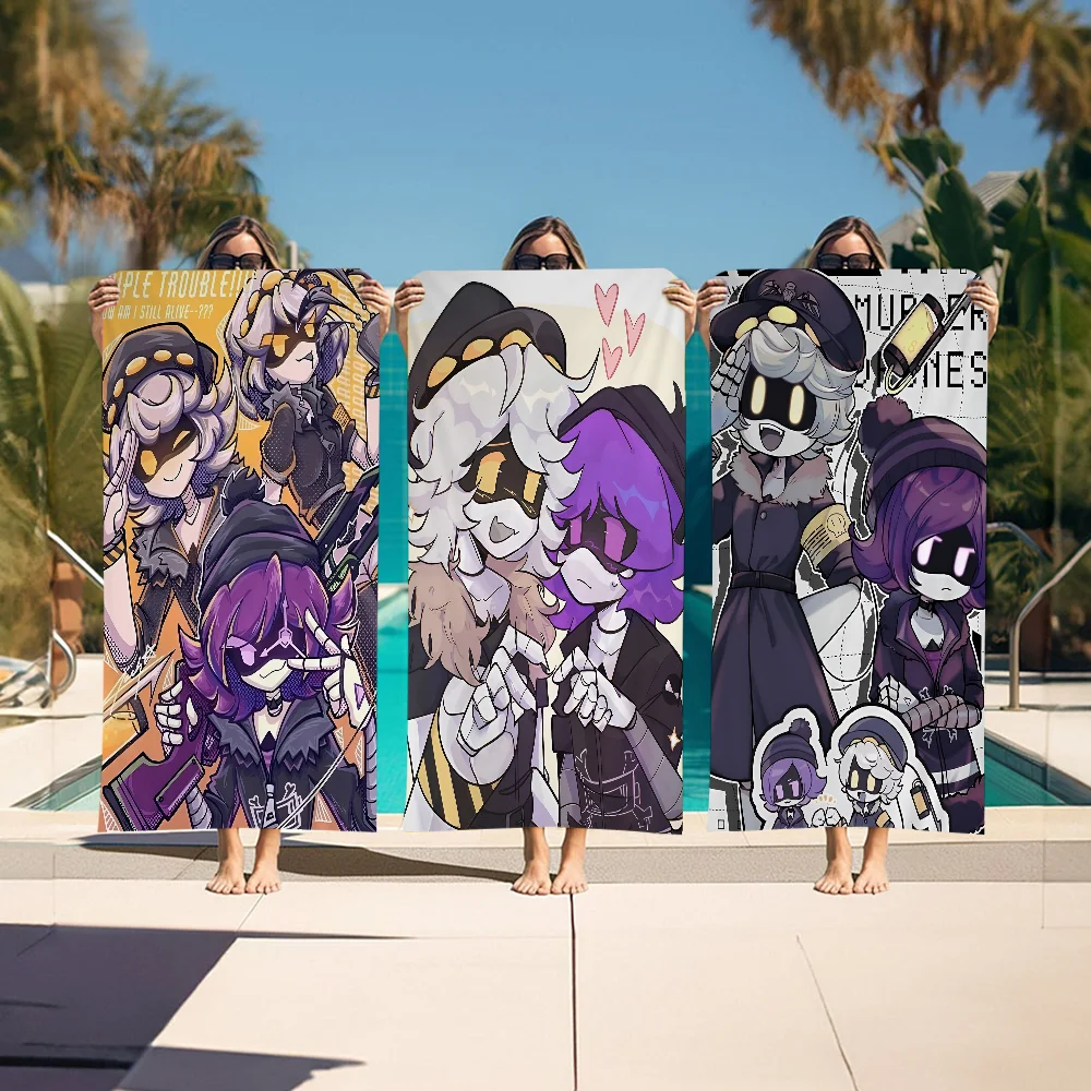 M-Murder Drones Anime Microfiber Printed Beach Towel Mountain Climbing Yoga Beach Swimming Running Absorbent Soft Towel