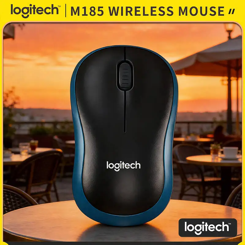 

Logitech M185 Энергоэффективная беспроводная мышь для ПК с автоматическим режимом сна 1 батарея типа АА, срок службы 12 месяцев, дальность действия 10 м, отслеживание 1000 точек на дюйм, домашний офис