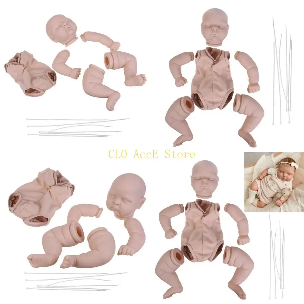 

16FE DIY Realistic Girl Gifts Infant Real Looking Newborn Baby Toy with Fine Material Infant DIY Tools Baby Dolls