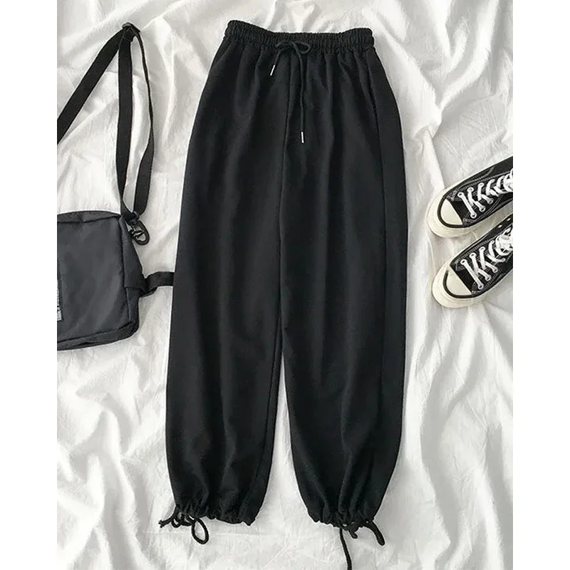MEXZT Gray Joggers Sweatpants Women Harajuku Streetwear High Waist Harem Wide Leg Pants Korean Casual Loose Sports Trousers New