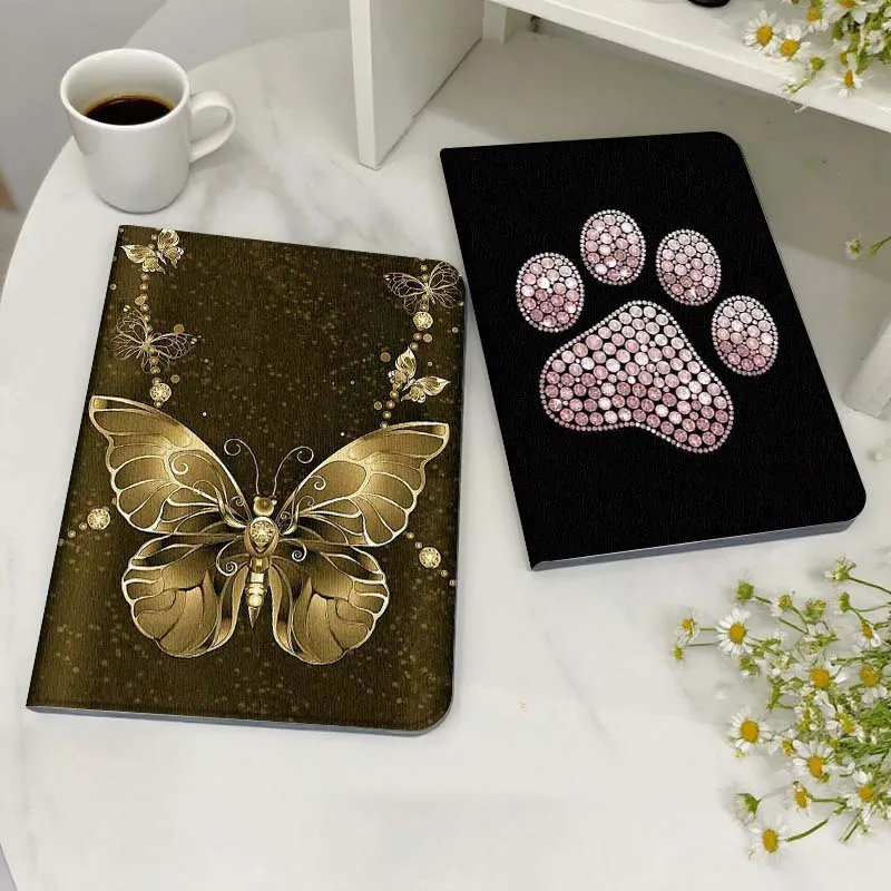 

Cartoon Pink Paw Diamond Tablet Case For Samsung Galaxy Tab S7 S8 S9 S10 FE Lite Gift