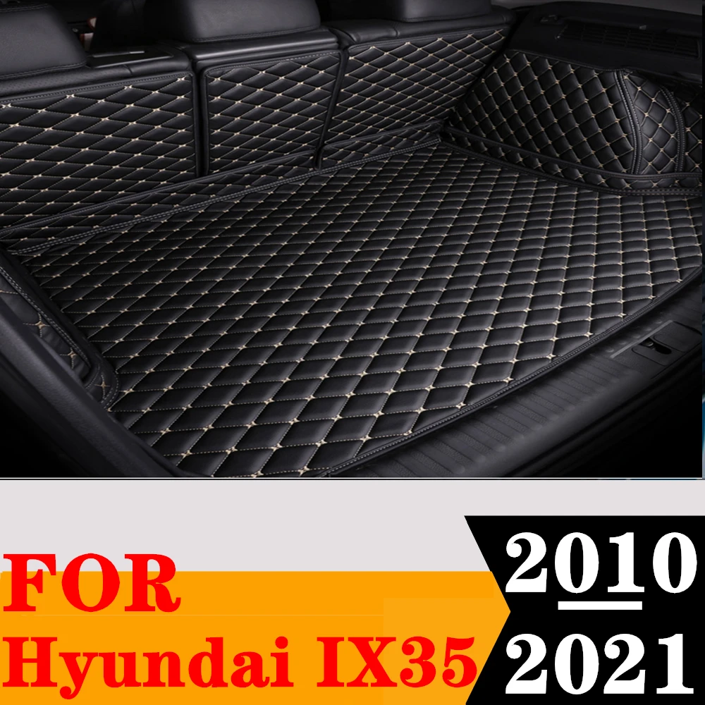 

Custom Full Set Car Trunk Mat For HYUNDAI IX35 2021 2020 2019 2018-2010 Rear Cargo Liner Tail Boot Tray luggage Pad Carpet Parts