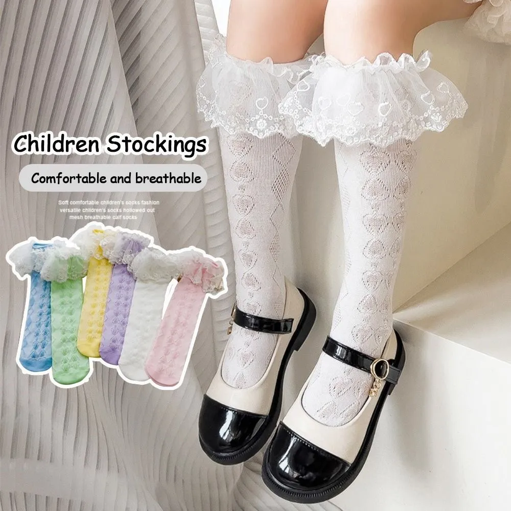 

Летние чулки в стиле Лолиты для девочек, классические длинные детские чулки в стиле ретро, мягкие и милые модные эластичные чулки.