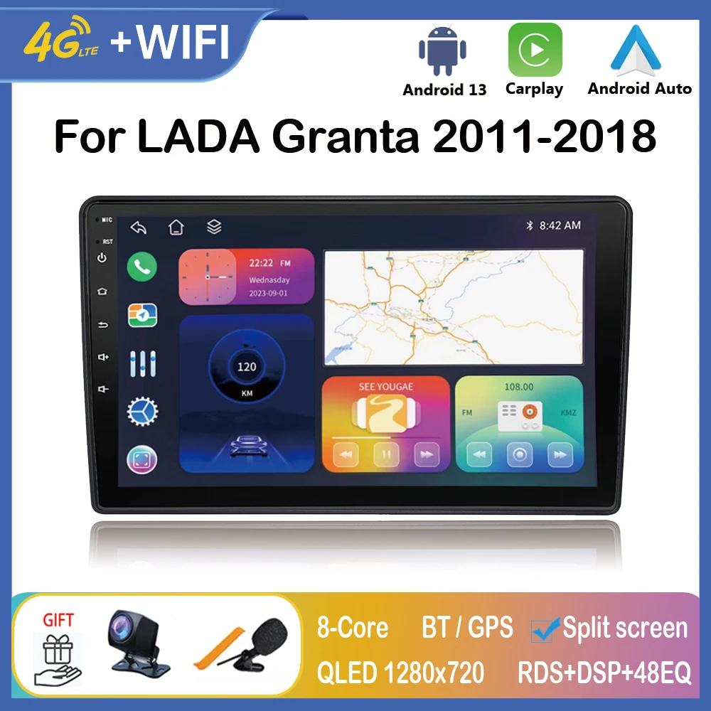 Carplay Android Auto Car Radio For LADA Granta 2011-2018 2 DIN Multimedia Player Navigation Stereo Car Intelligent Systems