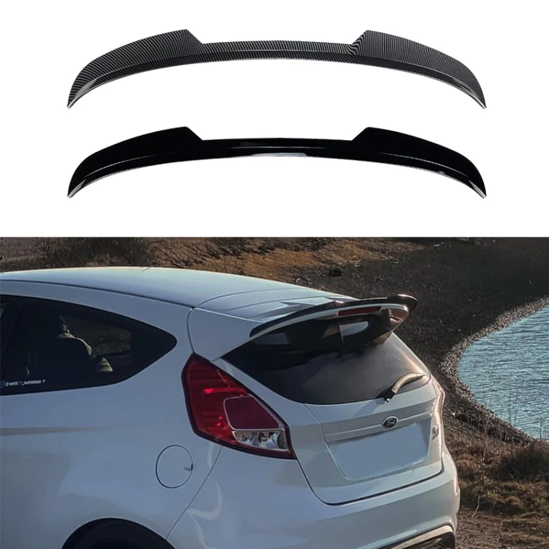 

For Ford Fiesta ST Line MK6 MK6.5 2008-2017 Tail Wing Fixed Wind Spoiler Rear Wing Modified Decoration Accessories Gloss Black