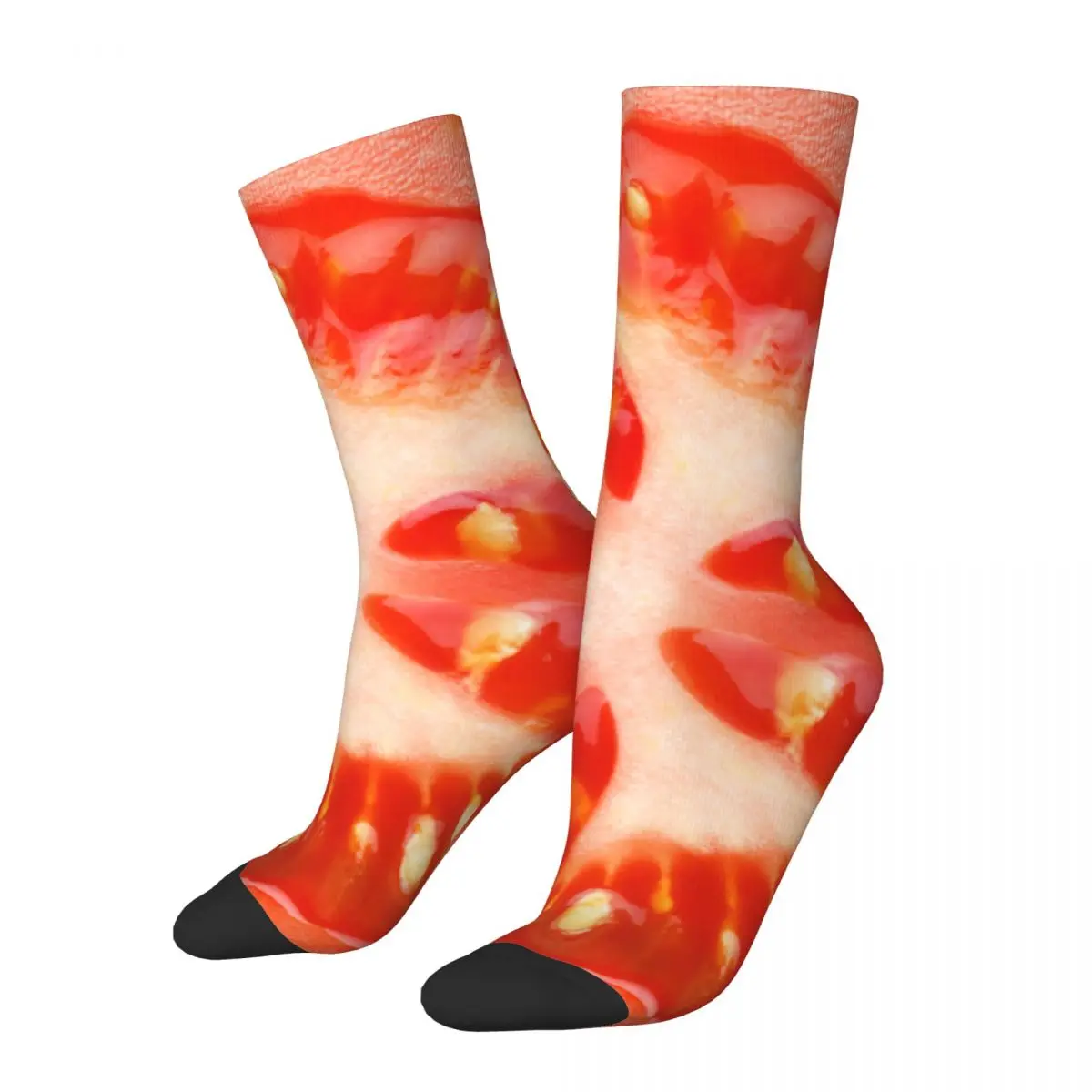 

Tomato Socks Men Women Polyester Casual Funny Food Socks Novelty Spring Summer Autumn Winter Middle Tube Socks Gifts