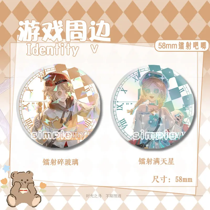 Anime Identity V Ithaqua Victor Grantz Ada Mesmer Emil Cosplay Student Backpack Button Clothes Badge Cartoon Collar Pin Brooch