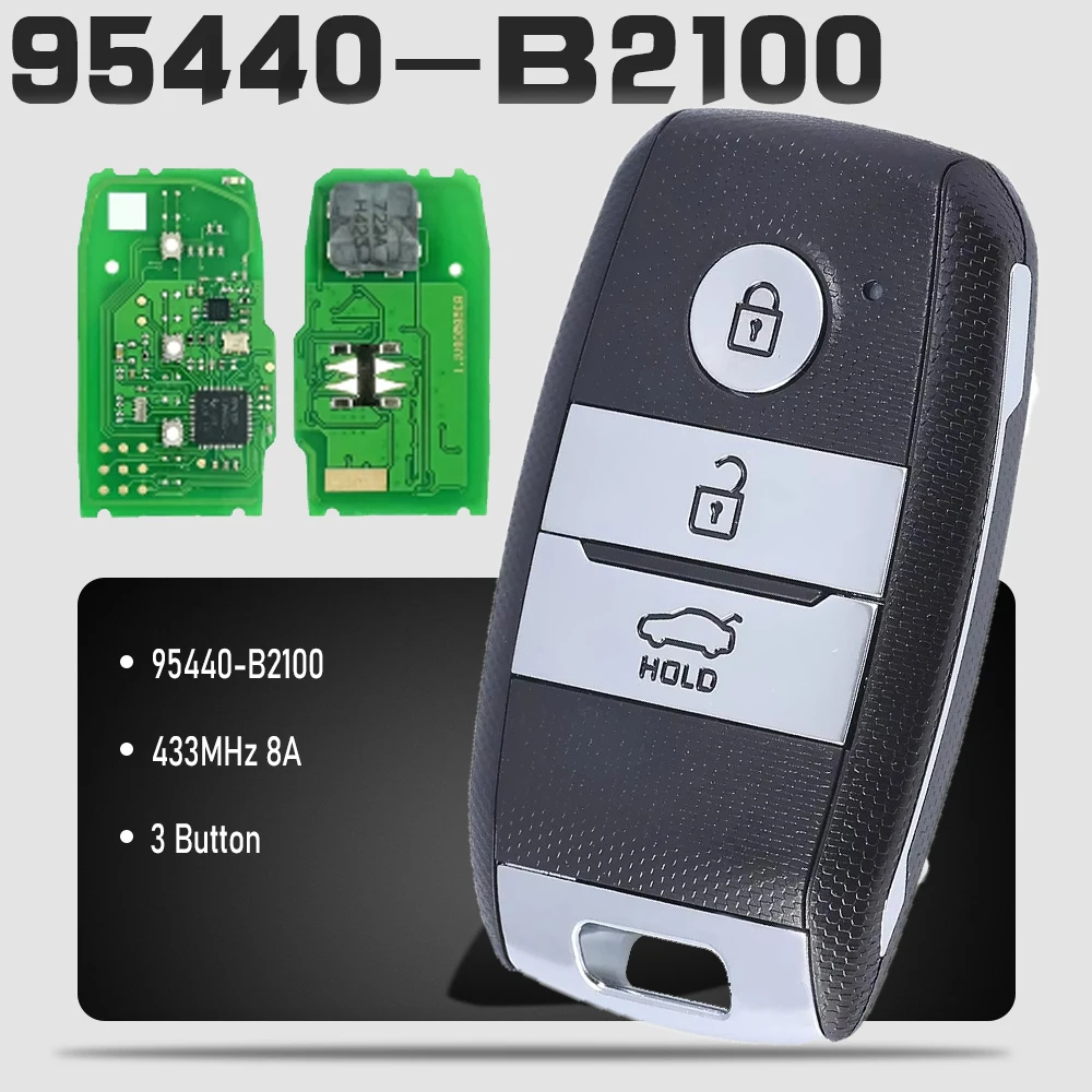 

KEYECU for Kia Soul 2015 2016 95440-B2100 Smart Remote Key Keyless Go Fob 433MHz 8A Chip