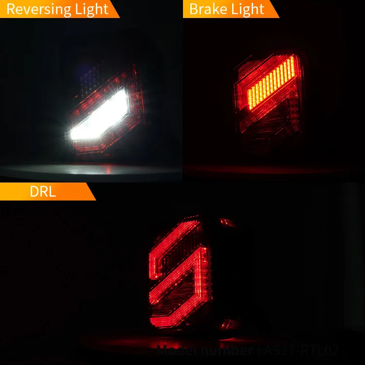 newest design 4x4 vehicle 12v US version led tail light red rear brake stop lamp for Jeep Gladiator JT 2020-2021