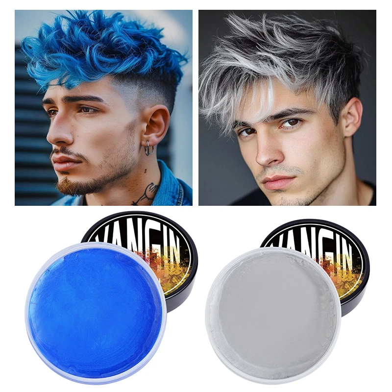 

Хэллоуин DIY Волосы Окрашенный воск Краска для волос Грязь Легко моется Мгновенная окраска для волос Крем-краска для бровей или бороды Временная окраска волос