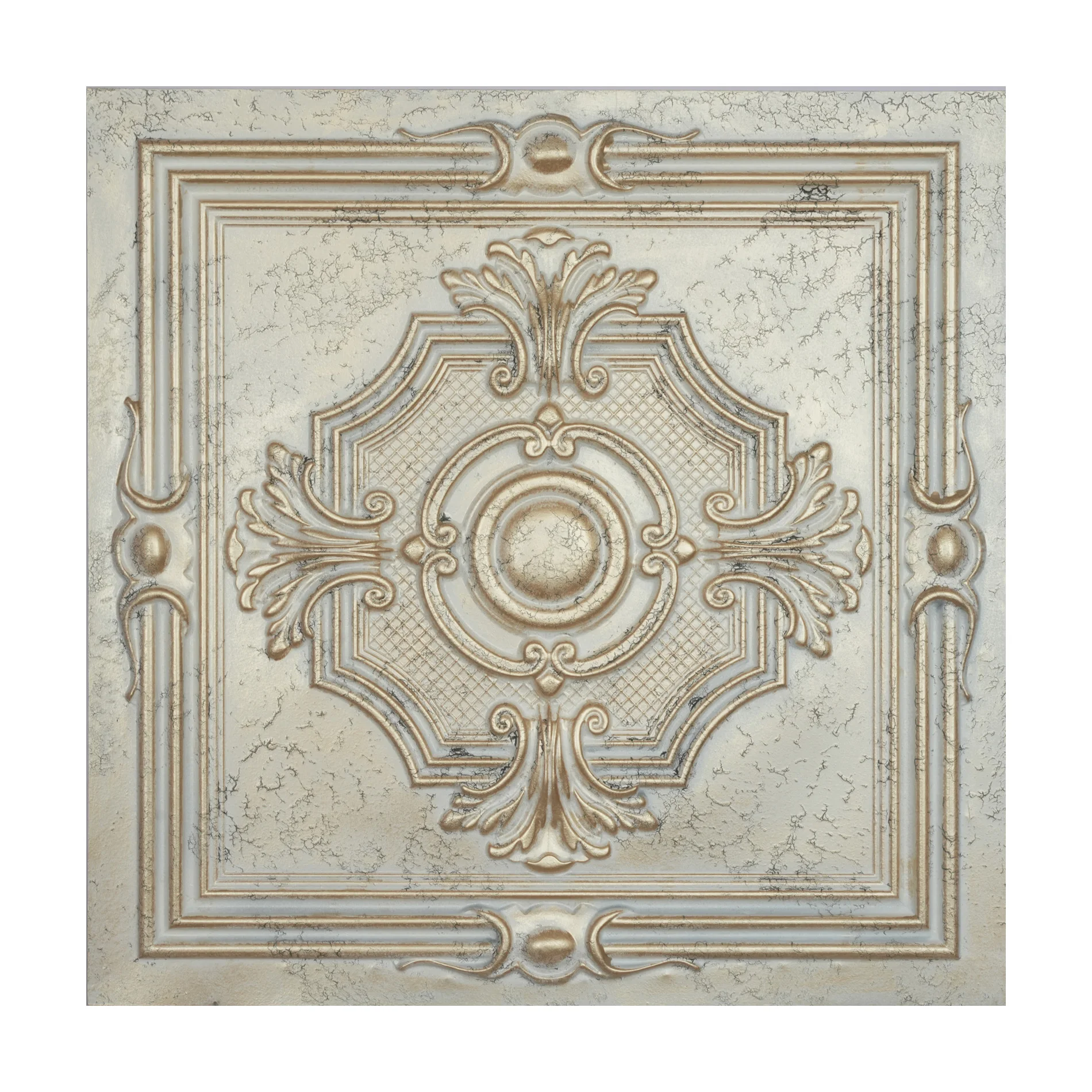 Drop in ceiling tile Vintage wall panels 3D emboss wall board 24