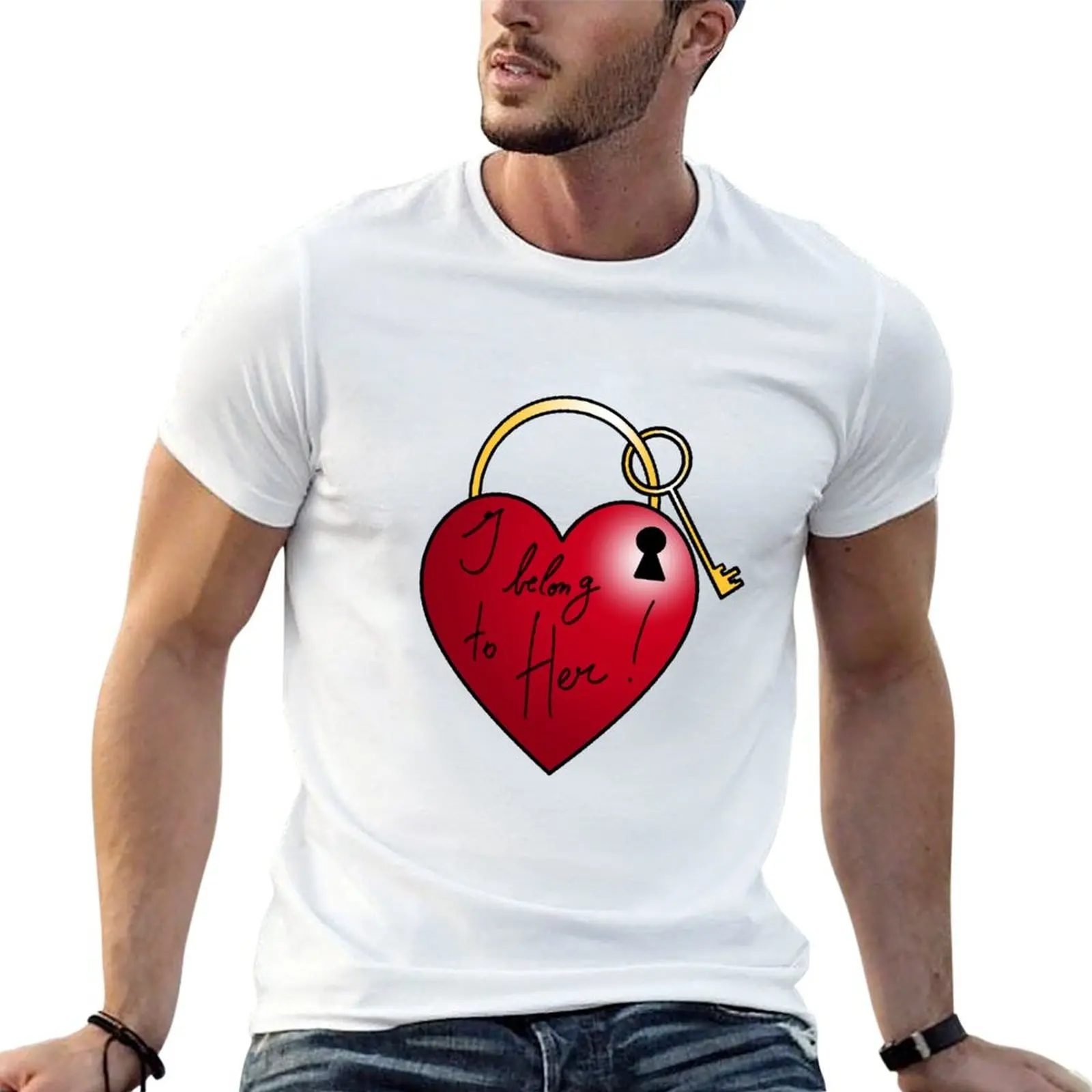 T-shirt décontracté à imprimé rétro « I belong to Her »